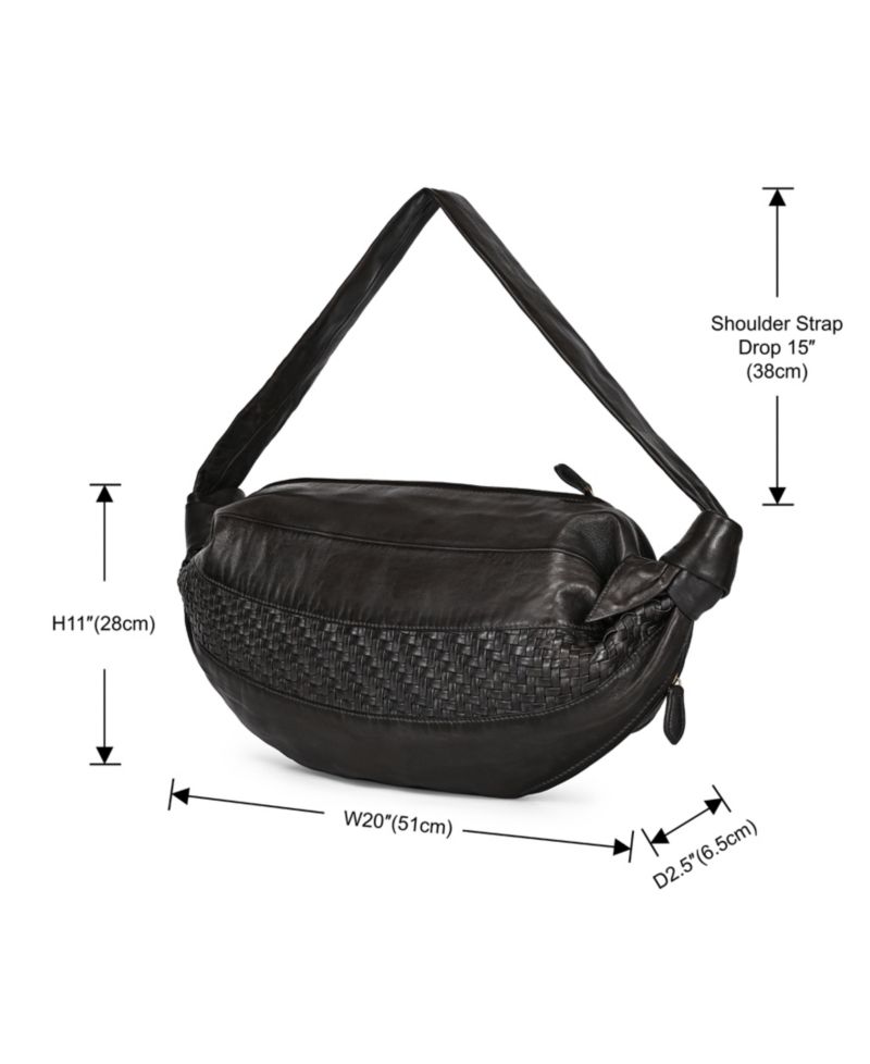 Lily Extra-Large Handwoven Convertible Sling Handbag