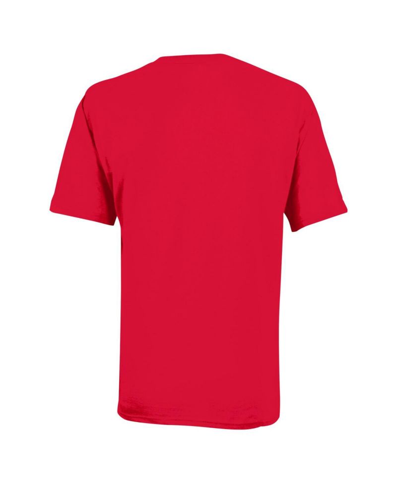 Big Boys and Girls Red Kansas Jayhawks Arch Over Logo T-Shirt