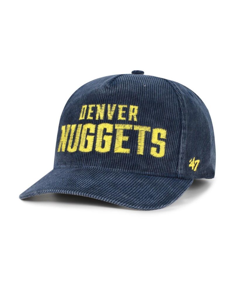 Men's Navy Denver Nuggets Reclaim Snow Wash Corduroy Adjustable Hitch Hat