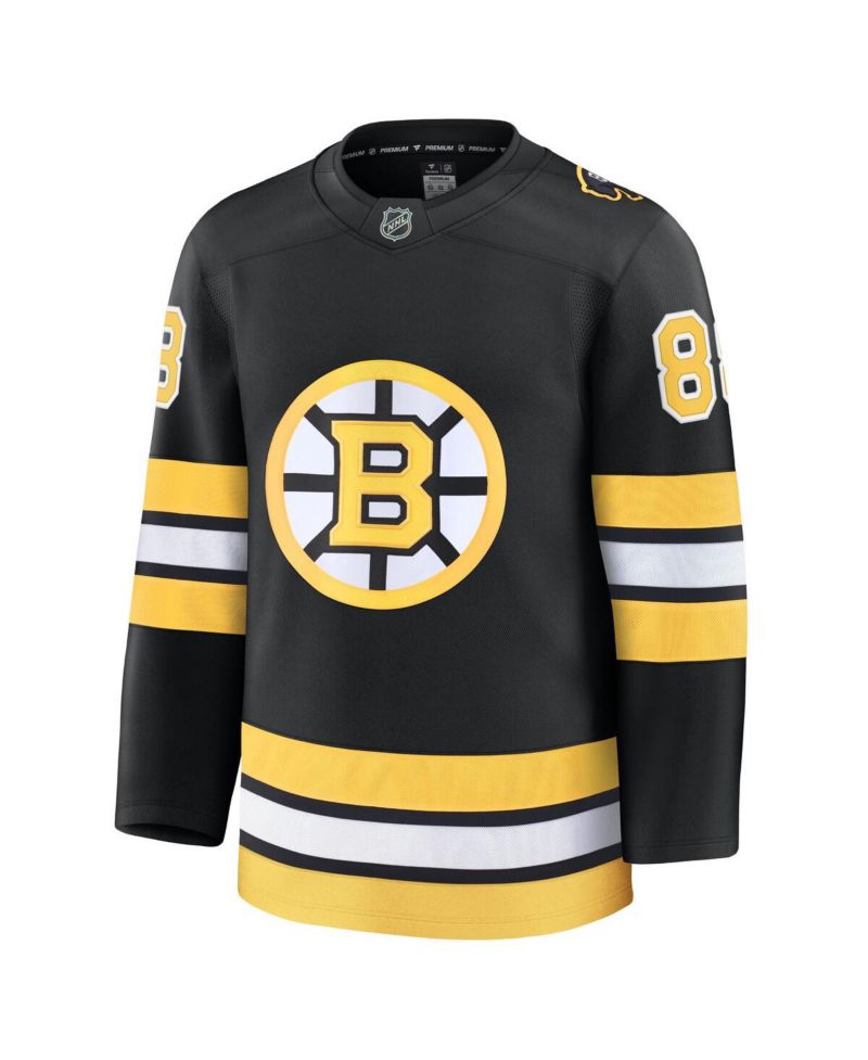 Men's David Pasternak Black Boston Bruins Home Premium Player Jersey