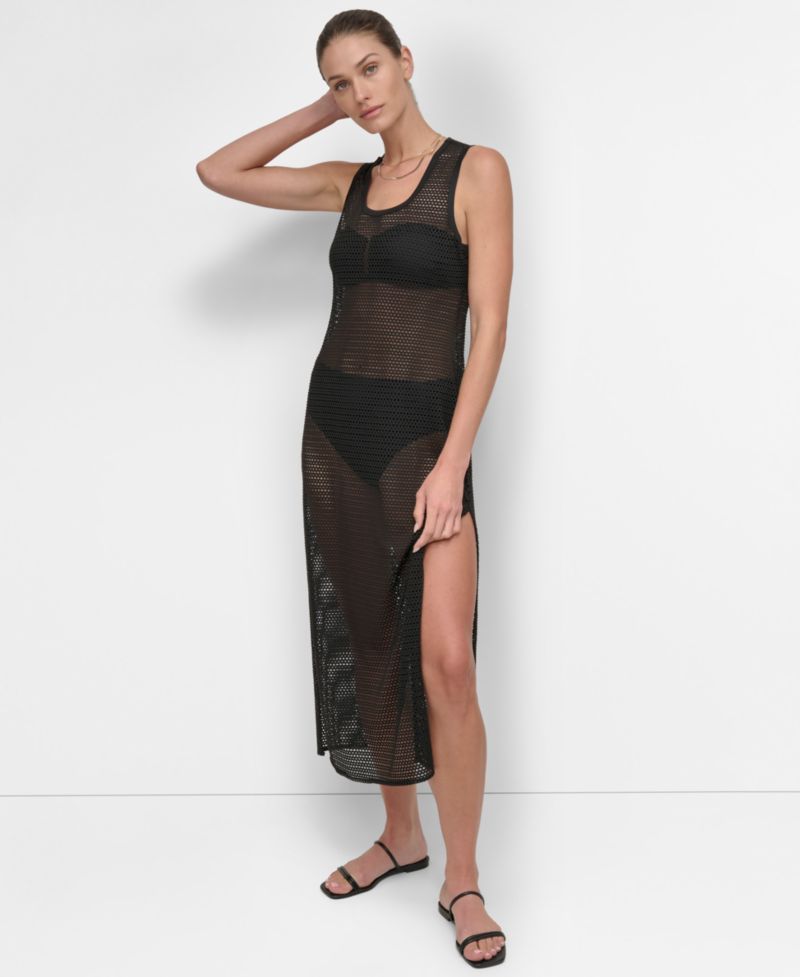 Women's Mesh Maxi Dress Swim Cover-Up