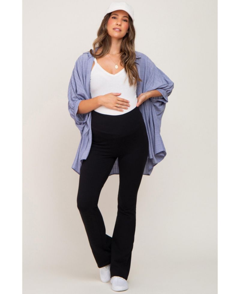 Women's Black Flared Leggings