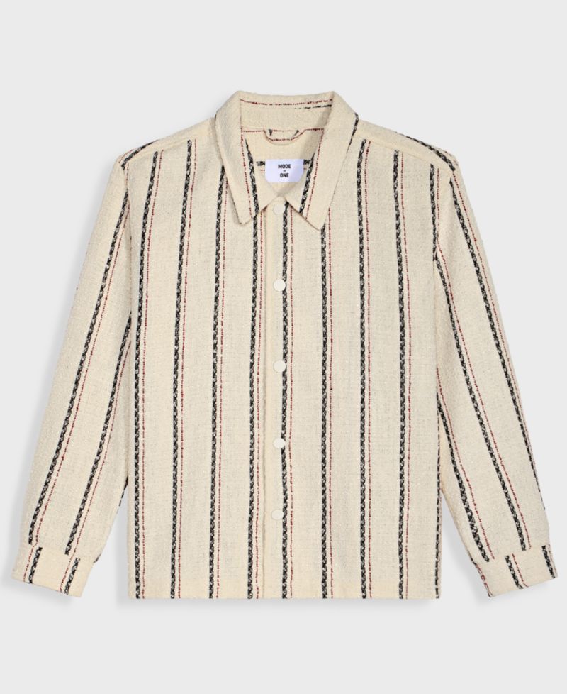 Men's Striped Shirt Jacket