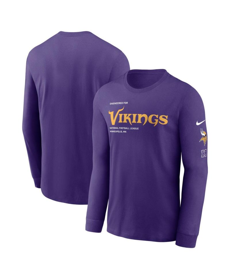 Men's Purple Minnesota Vikings Play to Win Essential Long Sleeve T-Shirt