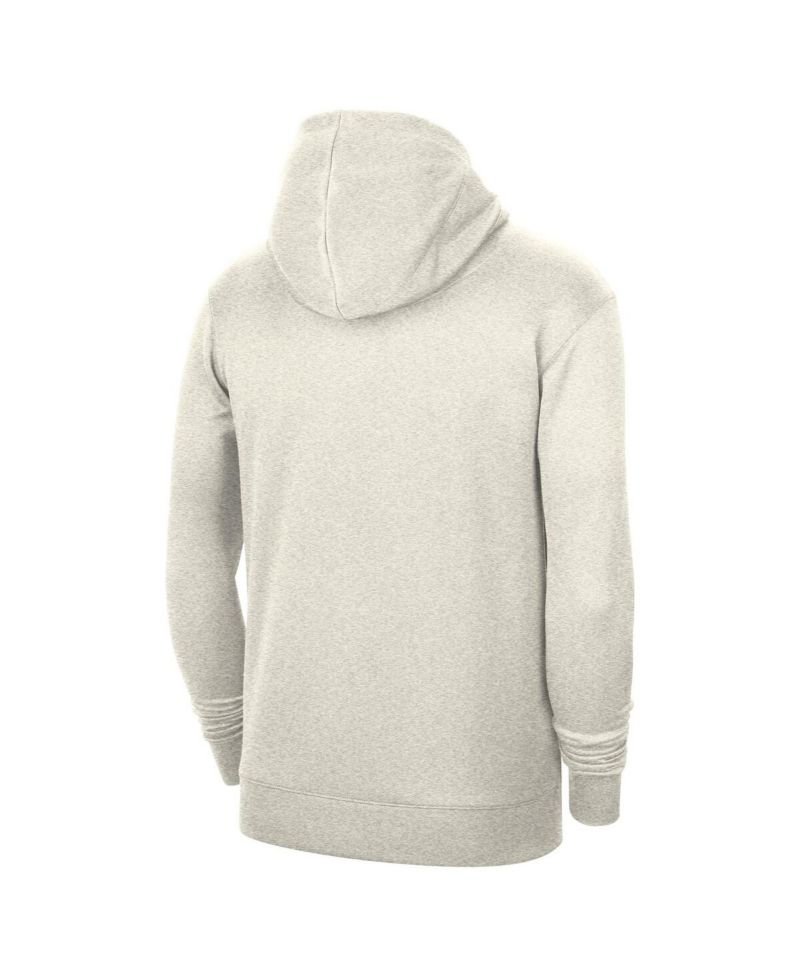 Men's Cream Brooklyn Nets 2022/23 Spotlight On-Court Practice Performance Pullover Hoodie
