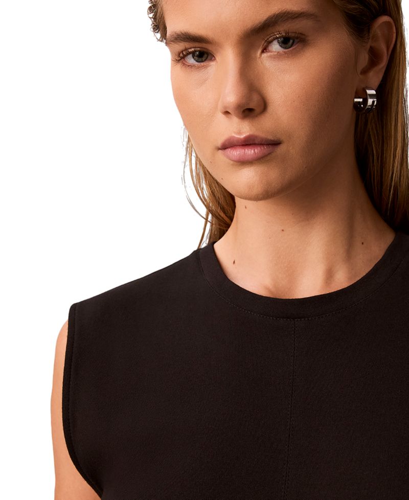 Women's Side Ruched Sleeveless T-Shirt
