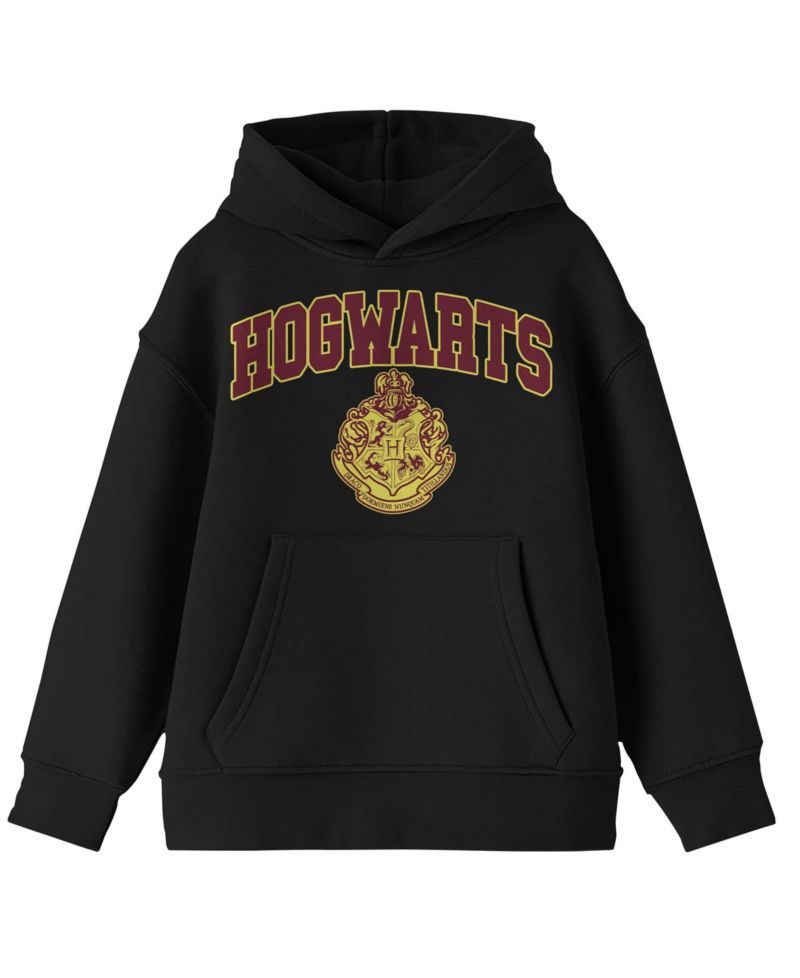 Hogwarts Crest Youth Boys Black Hooded Sweatshirt