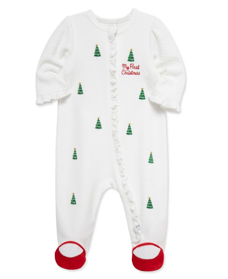 Baby Girls' Merry Trees Graphic Footed Coveralls