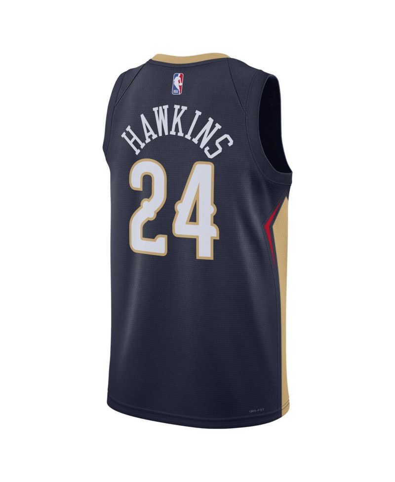 Men's and Women's Hawkins Navy New Orleans Pelicans Swingman Jersey - Icon Edition