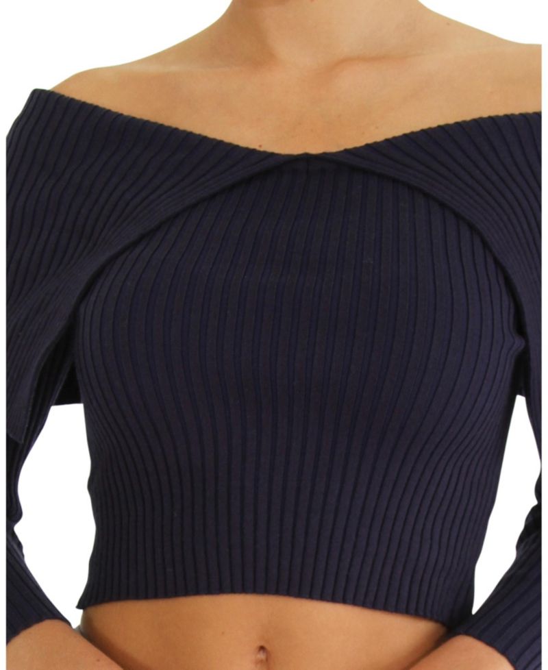 More Than Words Collared Knit Top
