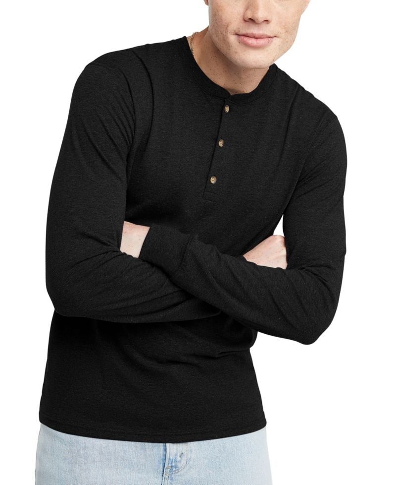 Men's Originals Tri-Blend Long Sleeve Henley T-shirt