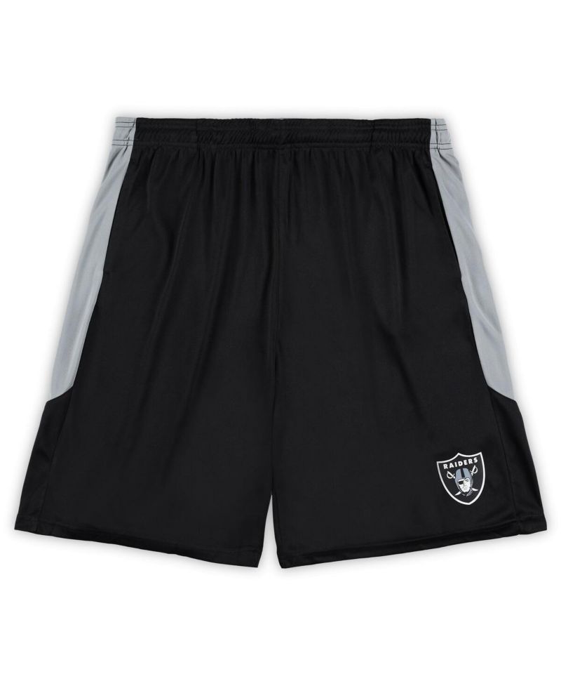 Men's Black Las Vegas Raiders Big & Tall Team Logo Shorts