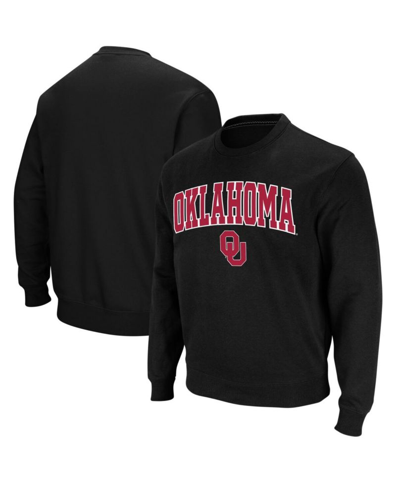 Men's Oklahoma Sooners Arch & Logo Crew Neck Sweatshirt