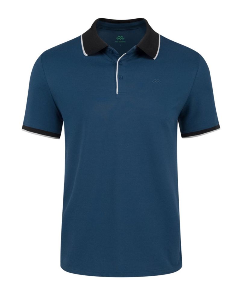 Men's Classic-Fit Cotton-Blend Pique Polo Shirt with Contrast Collar for Big & Tall