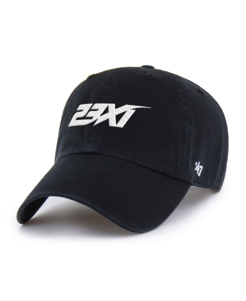 Men's '47 Black 23XI Racing Clean Up Adjustable Hat