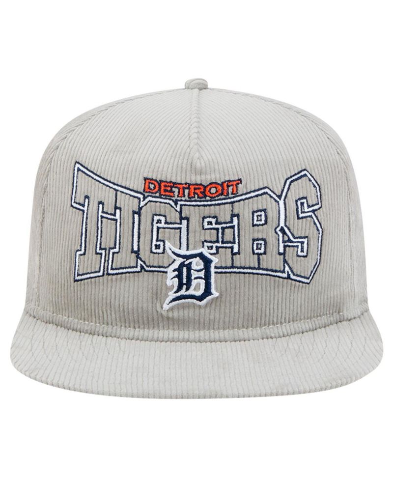 Men's Gray Detroit Tigers Corduroy Golfer Snapback Hat