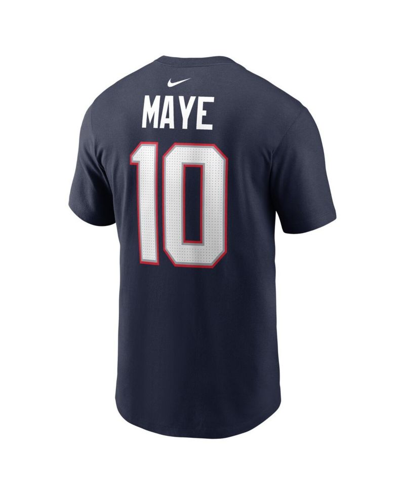Men's Drake Maye Navy New England Patriots 2024 NFL Draft First Round Pick Name & Number T-Shirt