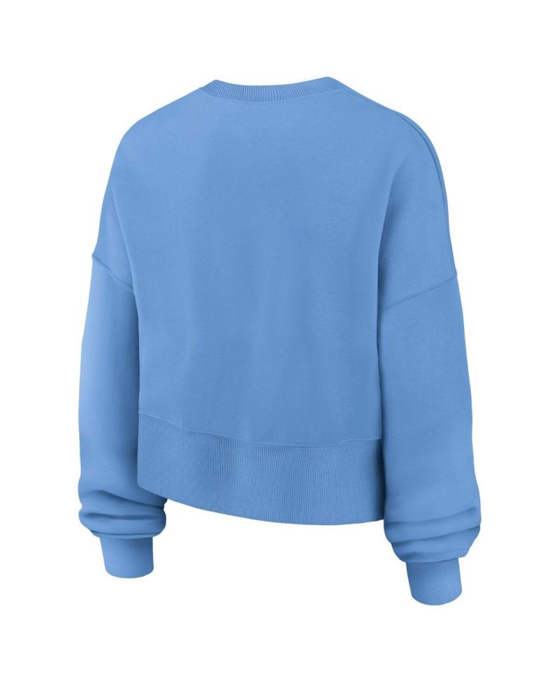 Women's Carolina Blue North Carolina Tar Heels Oversized Phoenix Arch Pullover Sweatshirt