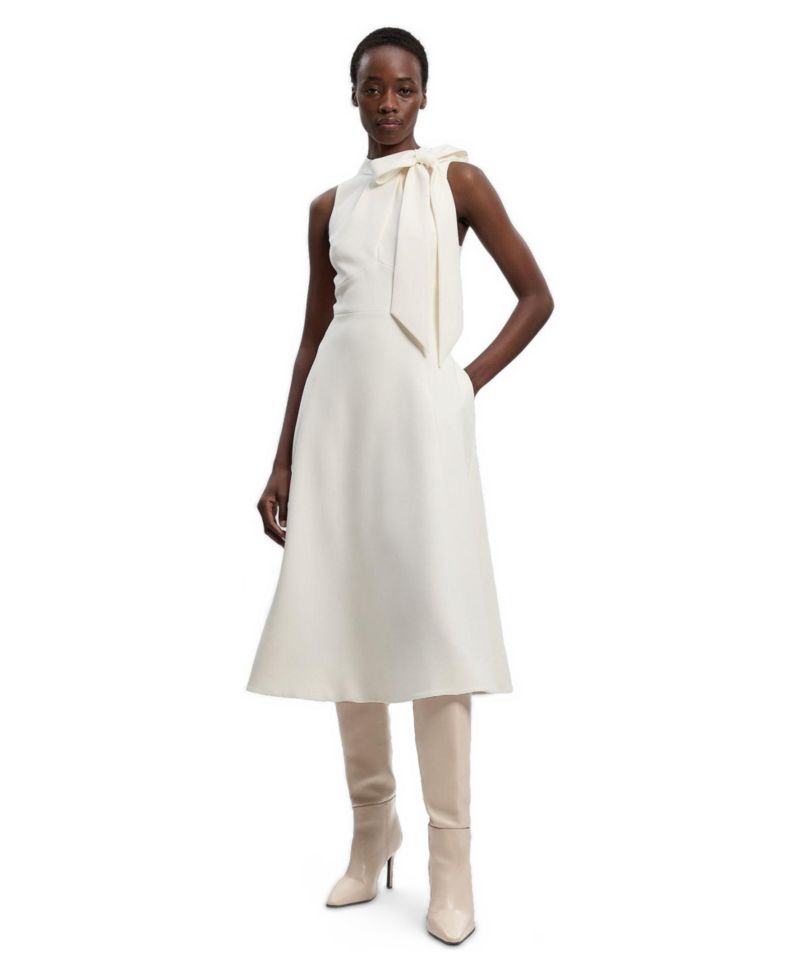 Women's Bow Neck Midi Dress