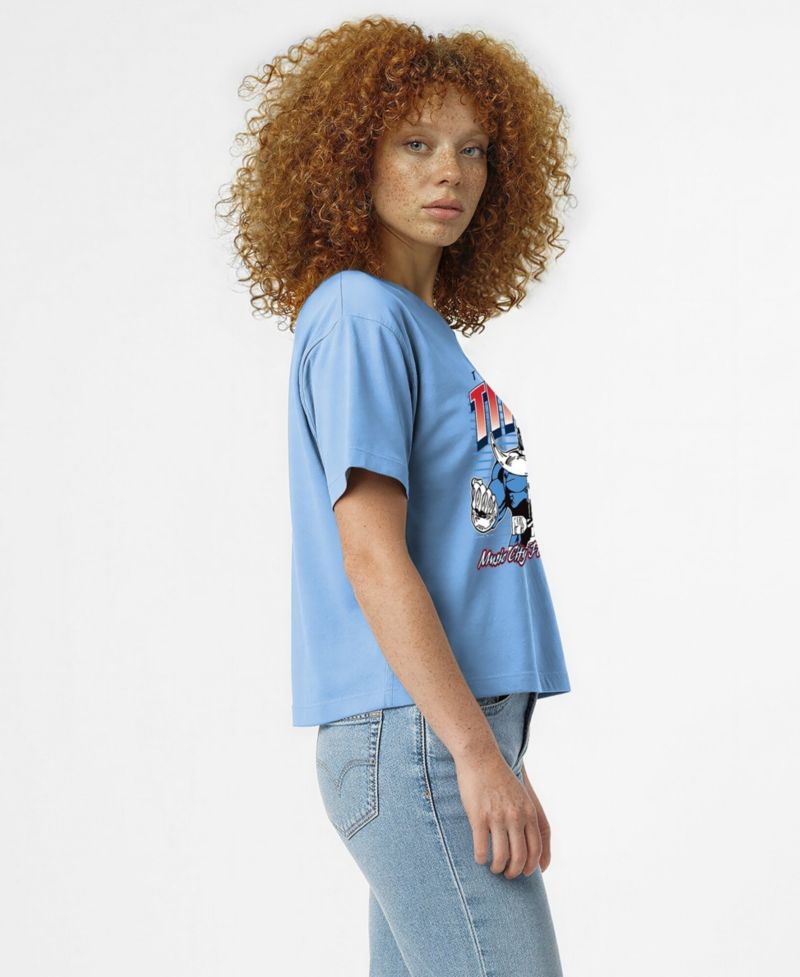 Women's Light Blue Tennessee Titans Disney X Champion All Star T-Shirt