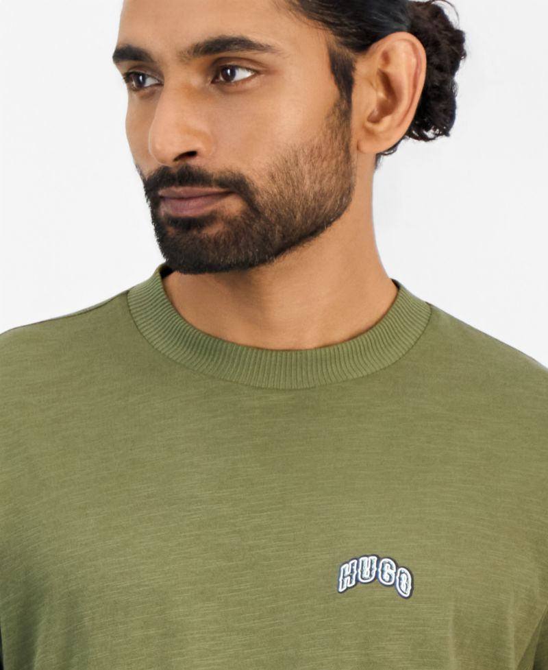 HUGO by Men's Nowboi Slub Yarn Western-Inspired T-Shirt