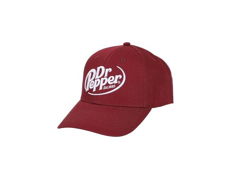 Men's Dr Pepper Embroidered 3D Logo Red Traditional Adjustable Hat