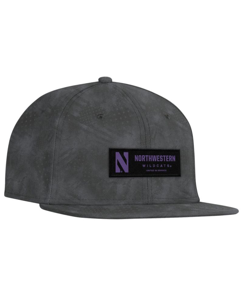 Men's Charcoal Northwestern Wildcats Freedom Collection ArmourFuse Snapback Hat