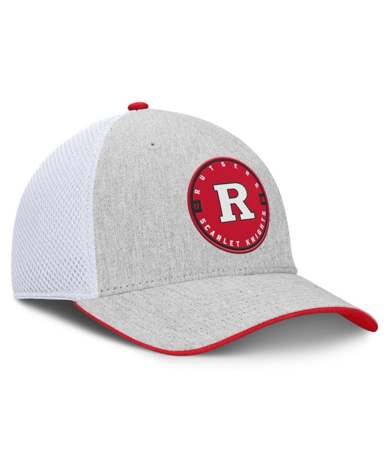 Men's Heather Gray/White Rutgers Scarlet Knights Trigger Flex Hat