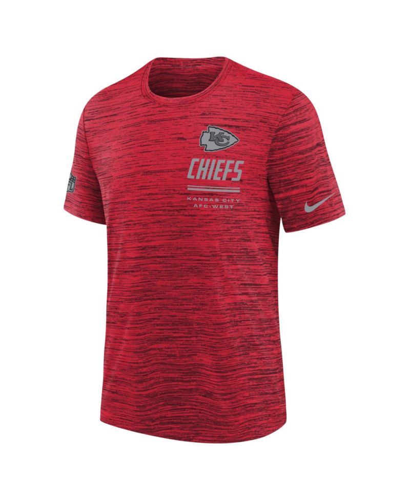 Big Boys and Girls Red Kansas City Chiefs Sideline Velocity Dri-FIT T-Shirt