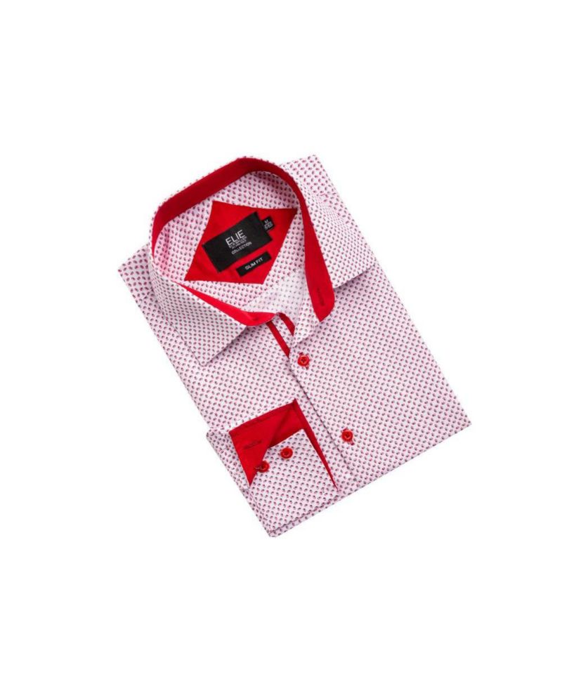 Men's Slim Fit Micro Ditsy Button-Down Shirt