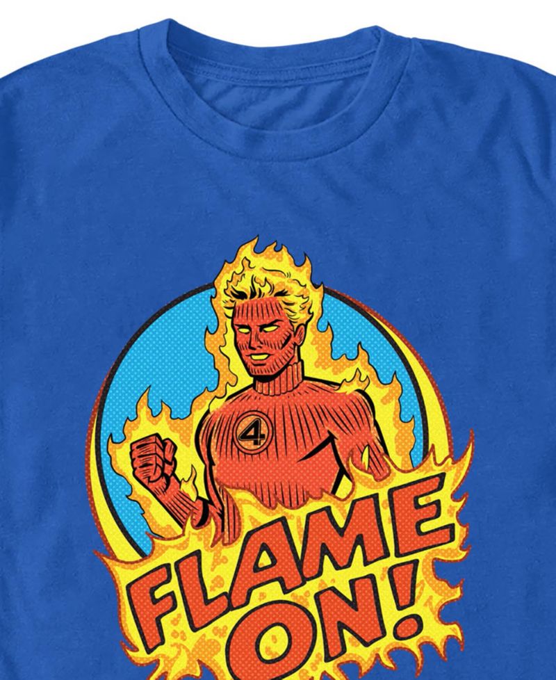 Men's Fantastic 4 First Steps Flame On Johnny T-Shirt