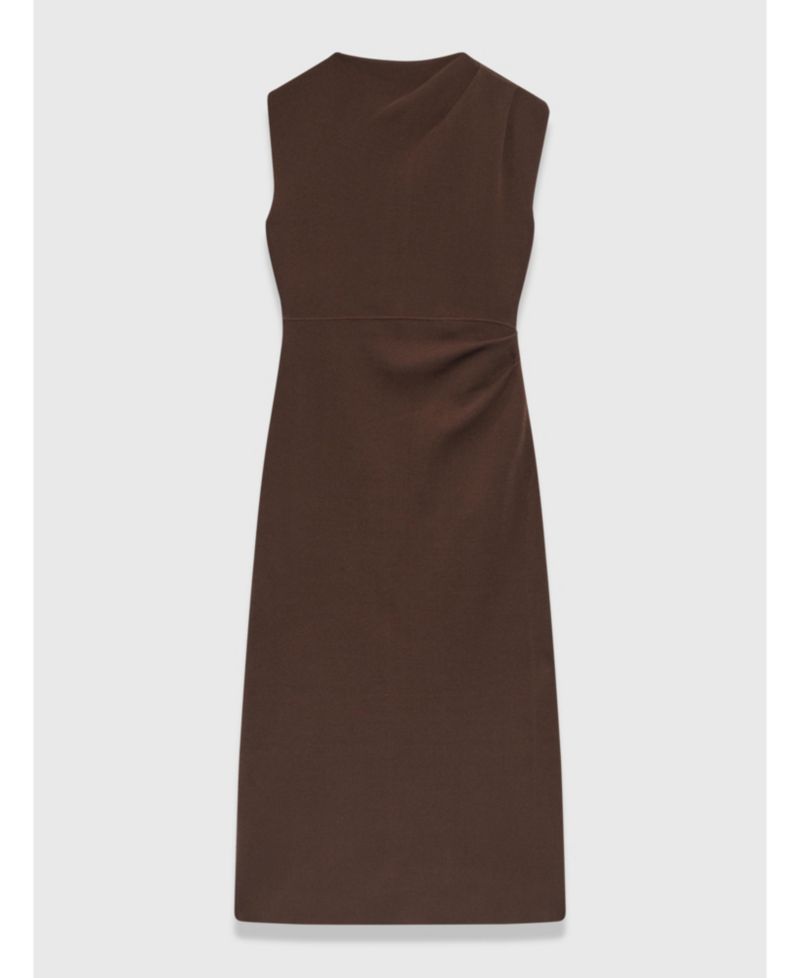 Women's Genova Cowl Neck Sleeveless Midi Knit Dress