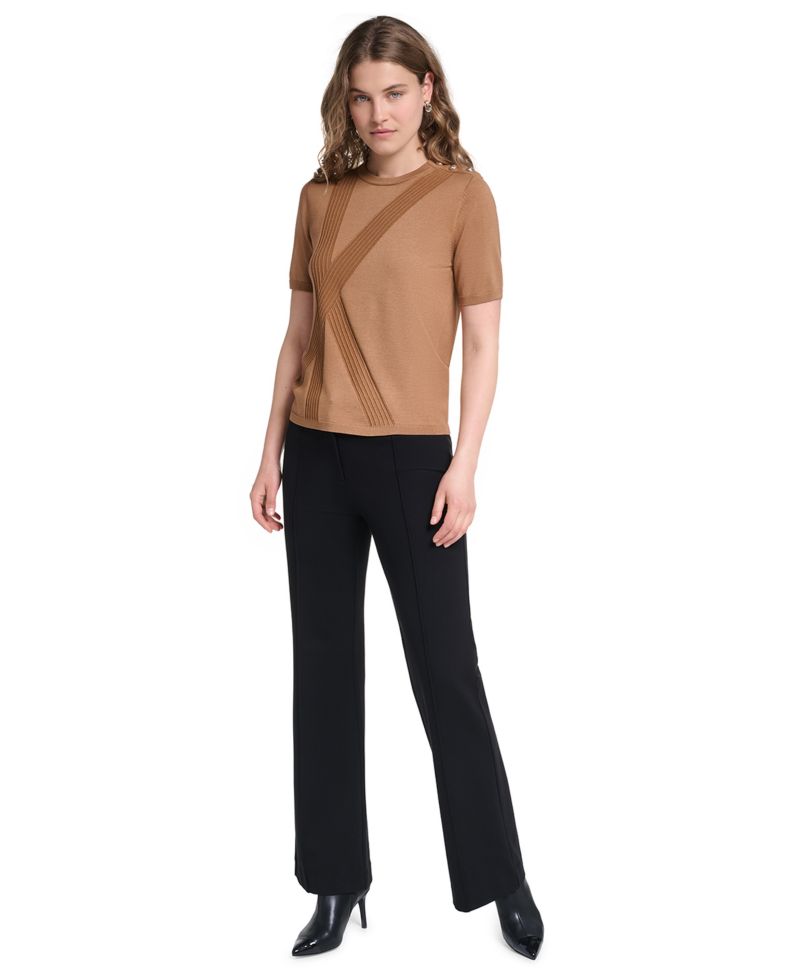 Petite Crewneck Short-Sleeve Sweater