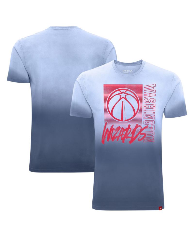Men's and Women's Navy Washington Wizards Bingham Sun-Fade T-Shirt
