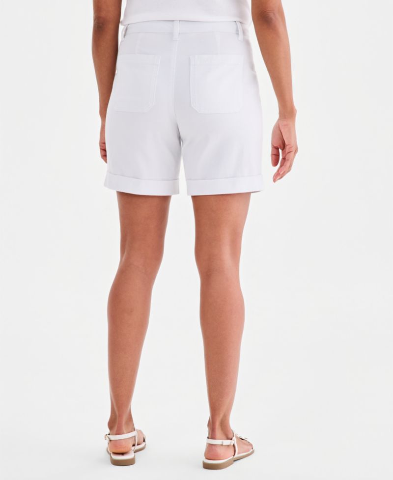 Petite Cuffed Utility Shorts