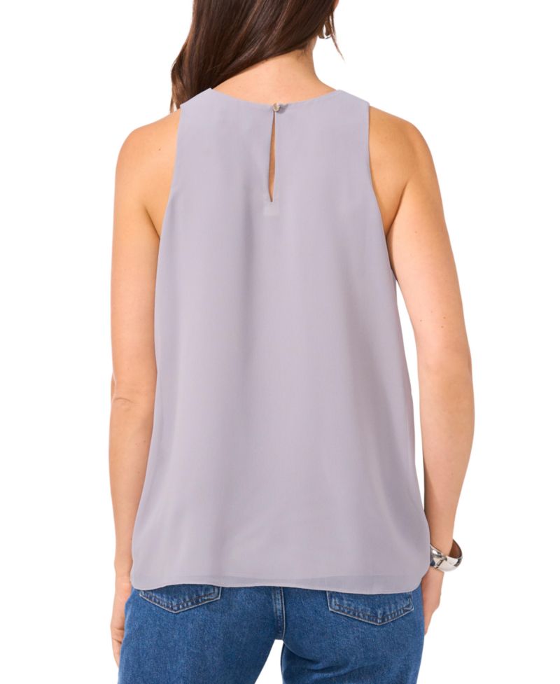 Women's Crewneck Sleeveless Embellished Top