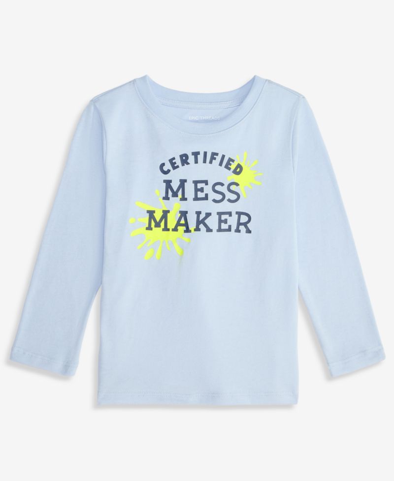 Toddler Boys' 12M-5T Long-Sleeve Mess Maker T-Shirt