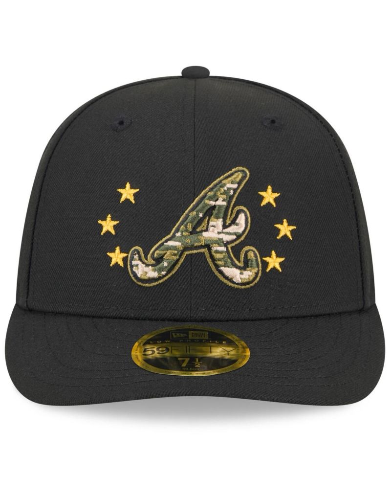 Men's Black Atlanta Braves 2024 Armed Forces Day Low Profile 59FIFTY Fitted Hat