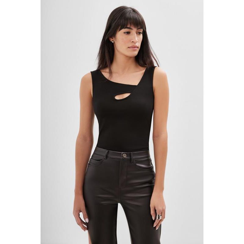 Women's Lotte One-Shoulder Cutout Sleeveless Jersey Tank Top