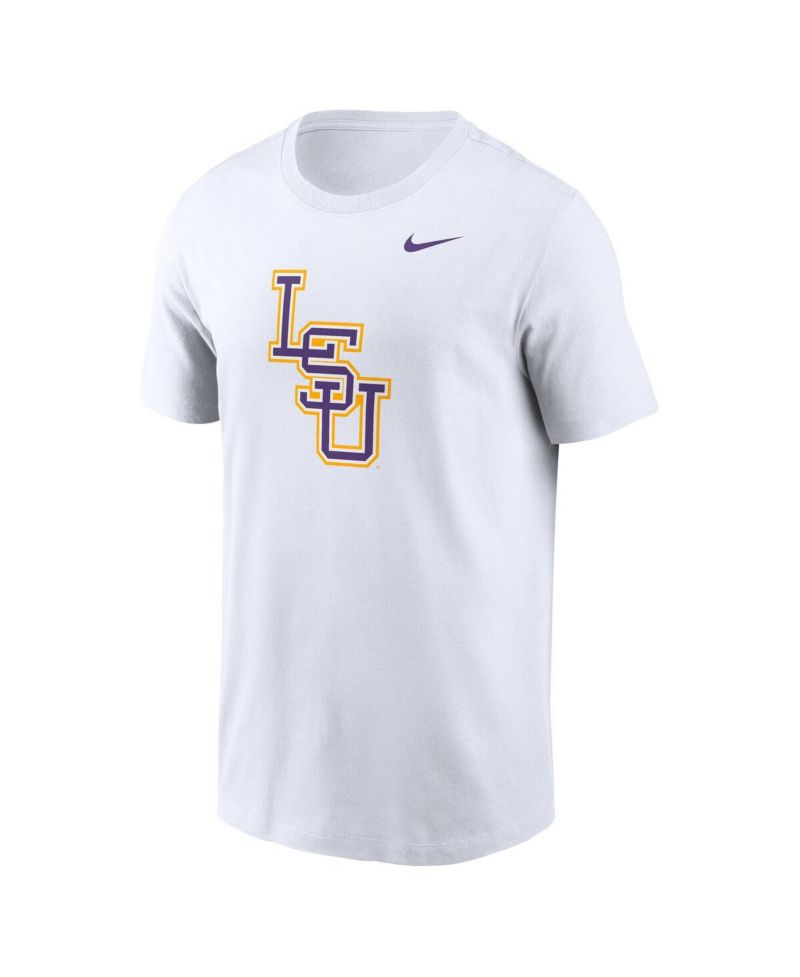 Men's White LSU Tigers Baseball Logo T-Shirt