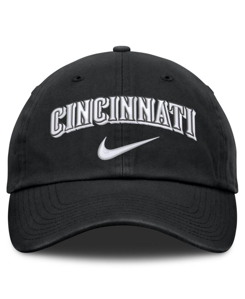 Men's Black Cincinnati Reds Primetime Club Adjustable Hat