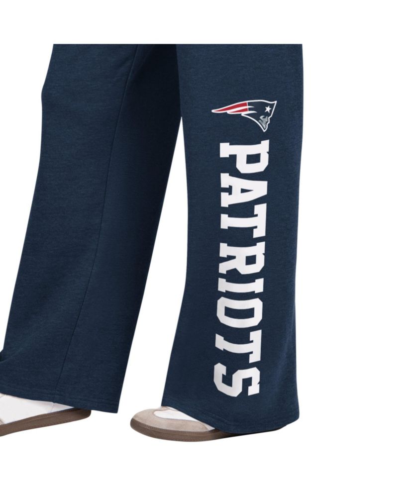 Women's Navy New England Patriots Field Wide Leg Sweatpants