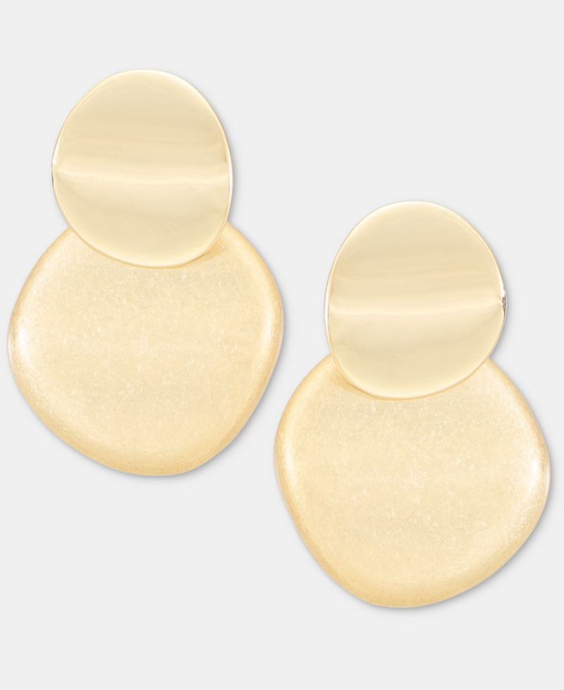 Disc Drop Earrings