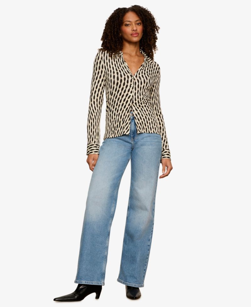 Women's Juno Long-Sleeve Slinky Button-Up Shirt