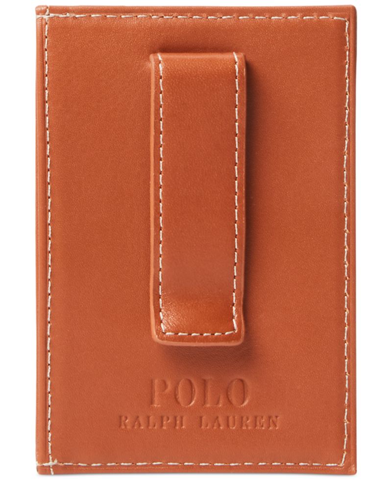 Men's Burnished Leather Card Case & Money Clip