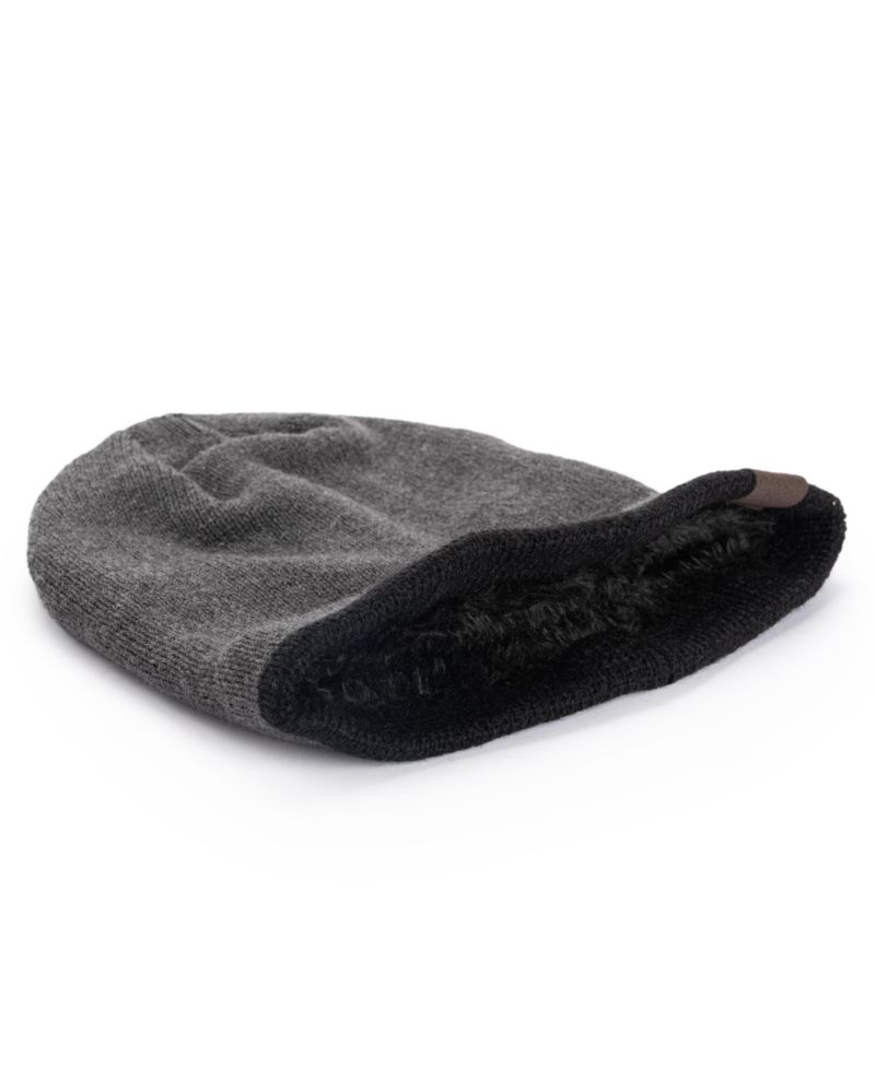 Men's Heat Retainer Contrast Trim Knit Beanie
