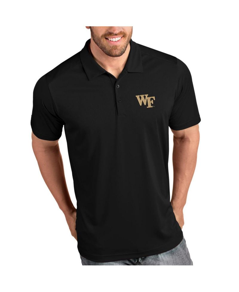 Black Wake Forest Demon Deacons Antigua Tribute Polo Shirt