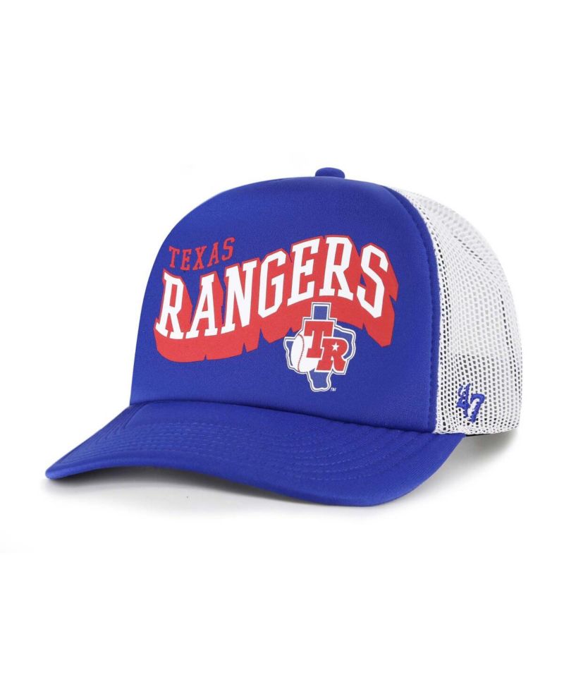 Men's Royal Texas Rangers Meander Foam Trucker Snapback Hat
