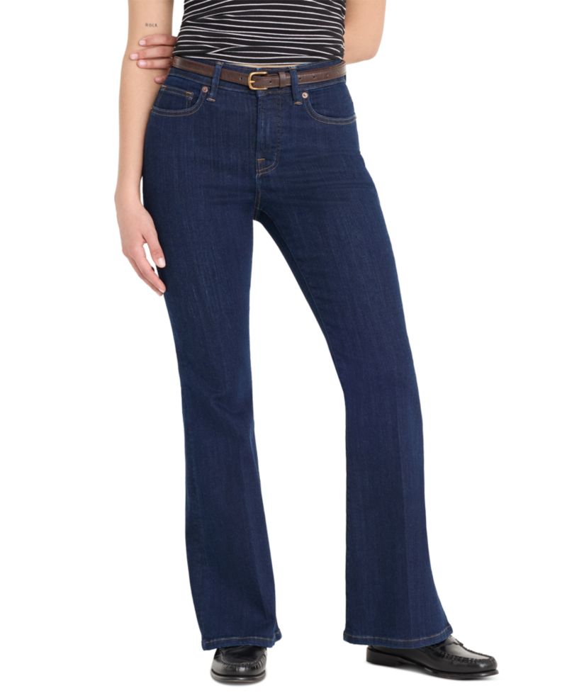 Petite Mid-Rise Flare Jeans