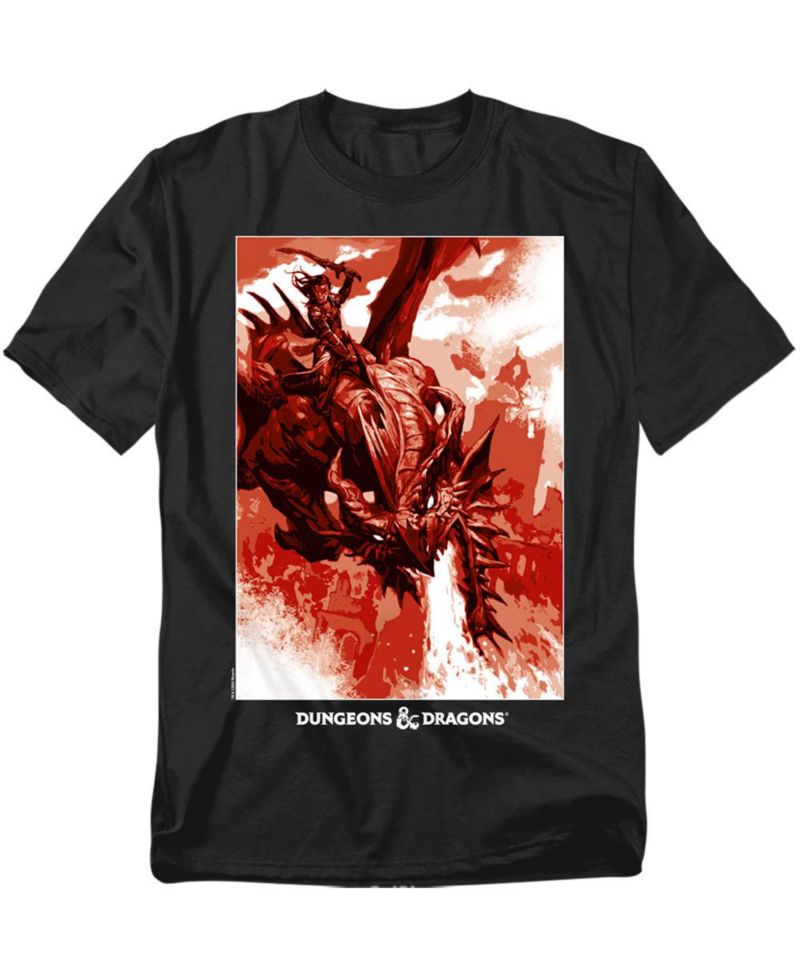 Men's Dungeons Dragons Dragon Rider Fire Blast T-Shirt